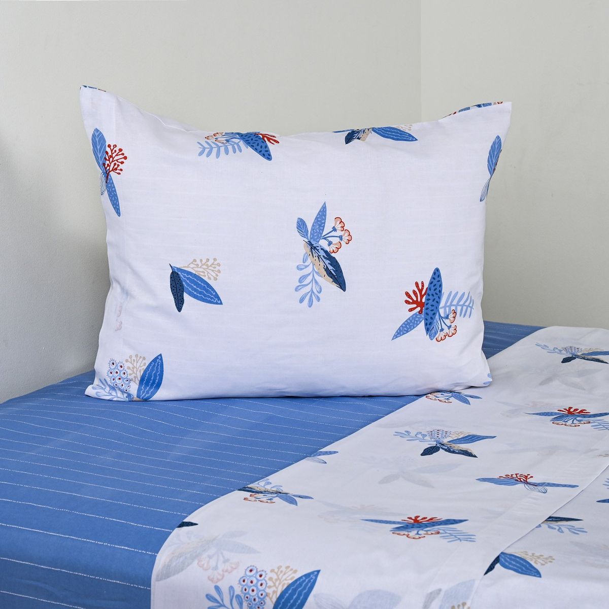 AMERICAN FAMILY - Juego De Sábanas Algodón 1.5 plazas 144 Hilos Estampado American Family