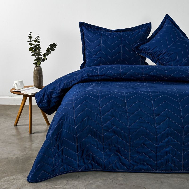 AMERICAN FAMILY - Quilt Azul Mostaza American Family