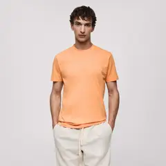 MANGO MAN - Polera Básica Algodón Stretch Hombre