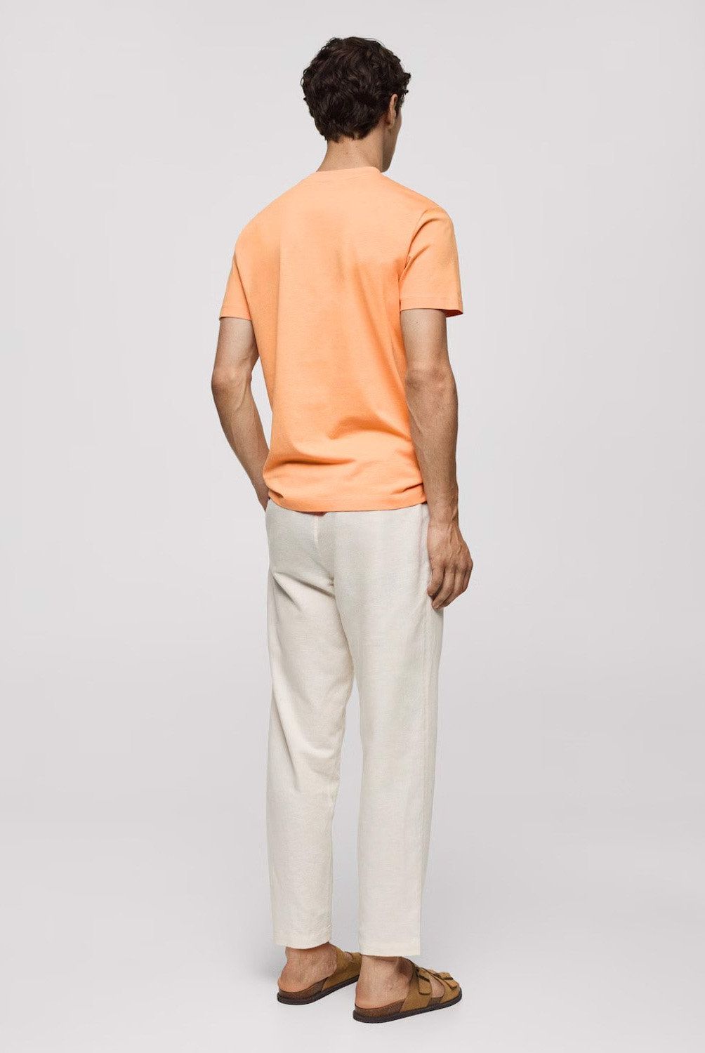 MANGO MAN - Polera Básica Algodón Stretch Hombre Mango Man