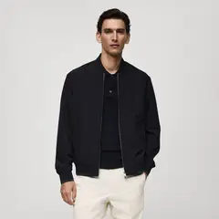 MANGO MAN - Chaqueta Bomber Tejido Strech Hombre