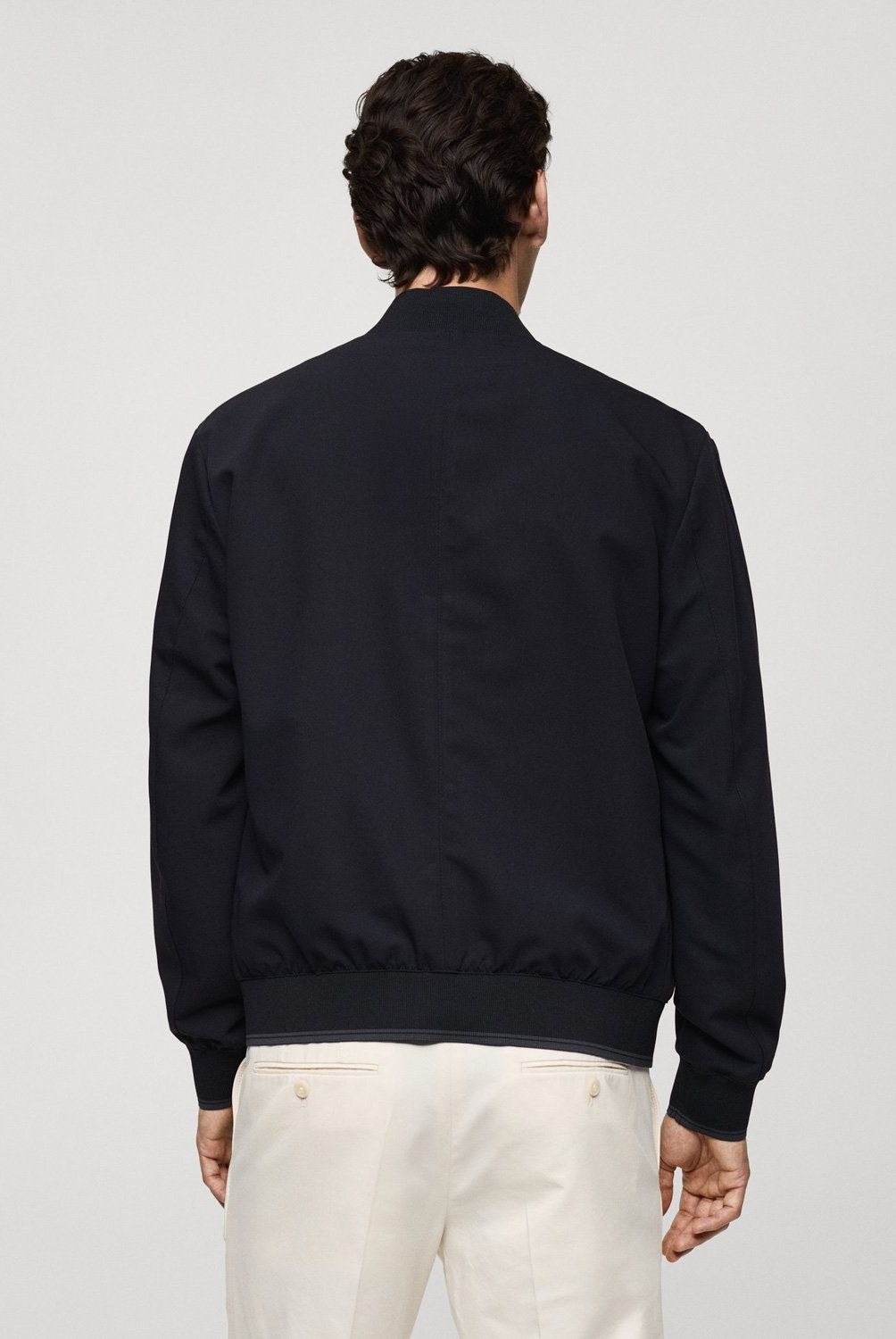 MANGO MAN - Chaqueta Bomber Tejido Strech Hombre Mango Man