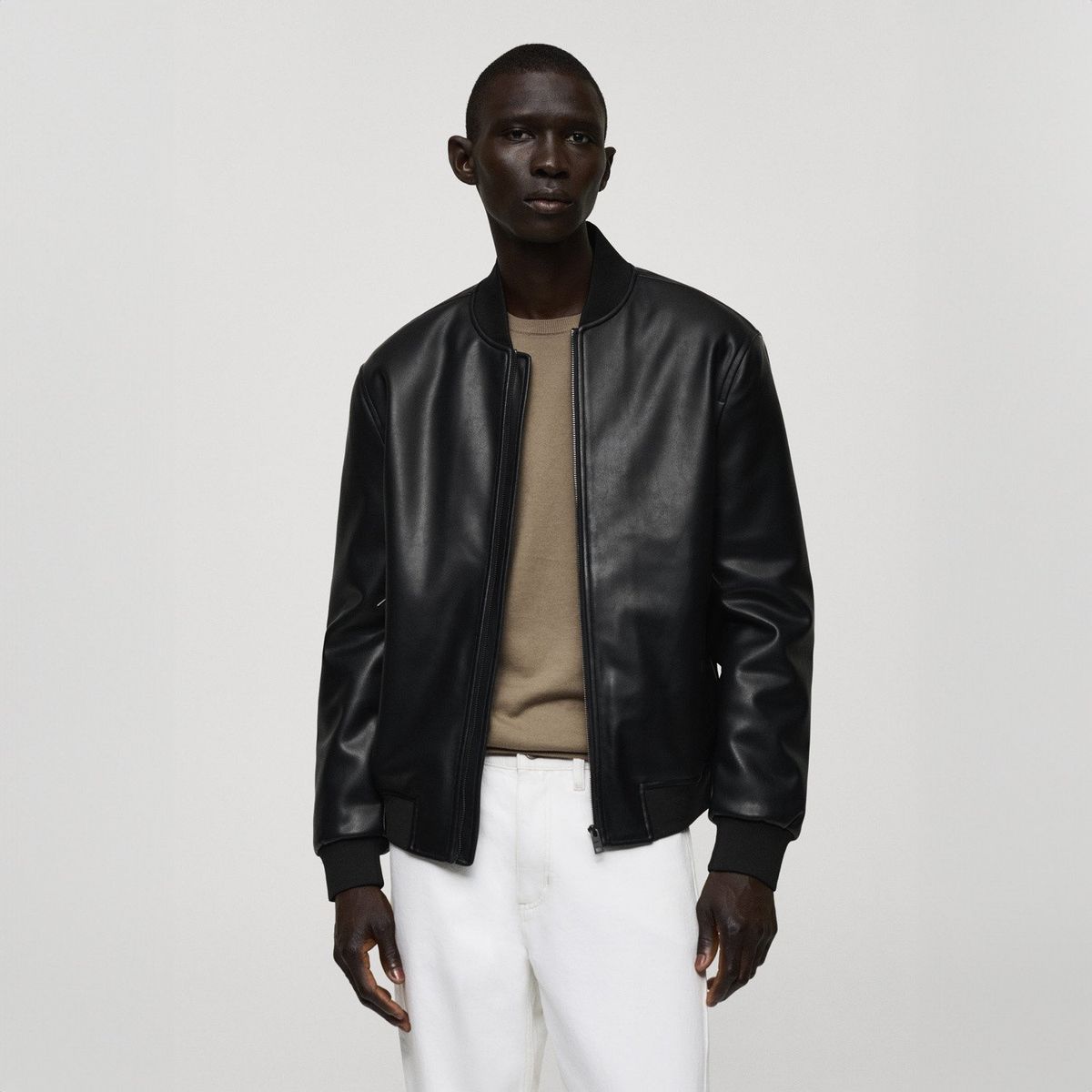 MANGO MAN - Chaqueta Pla Bomber Pu Hombre Mango Man