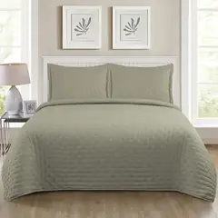 ILLUSIONS - Quilt Mf Roma Olivo 1.5 Plazas