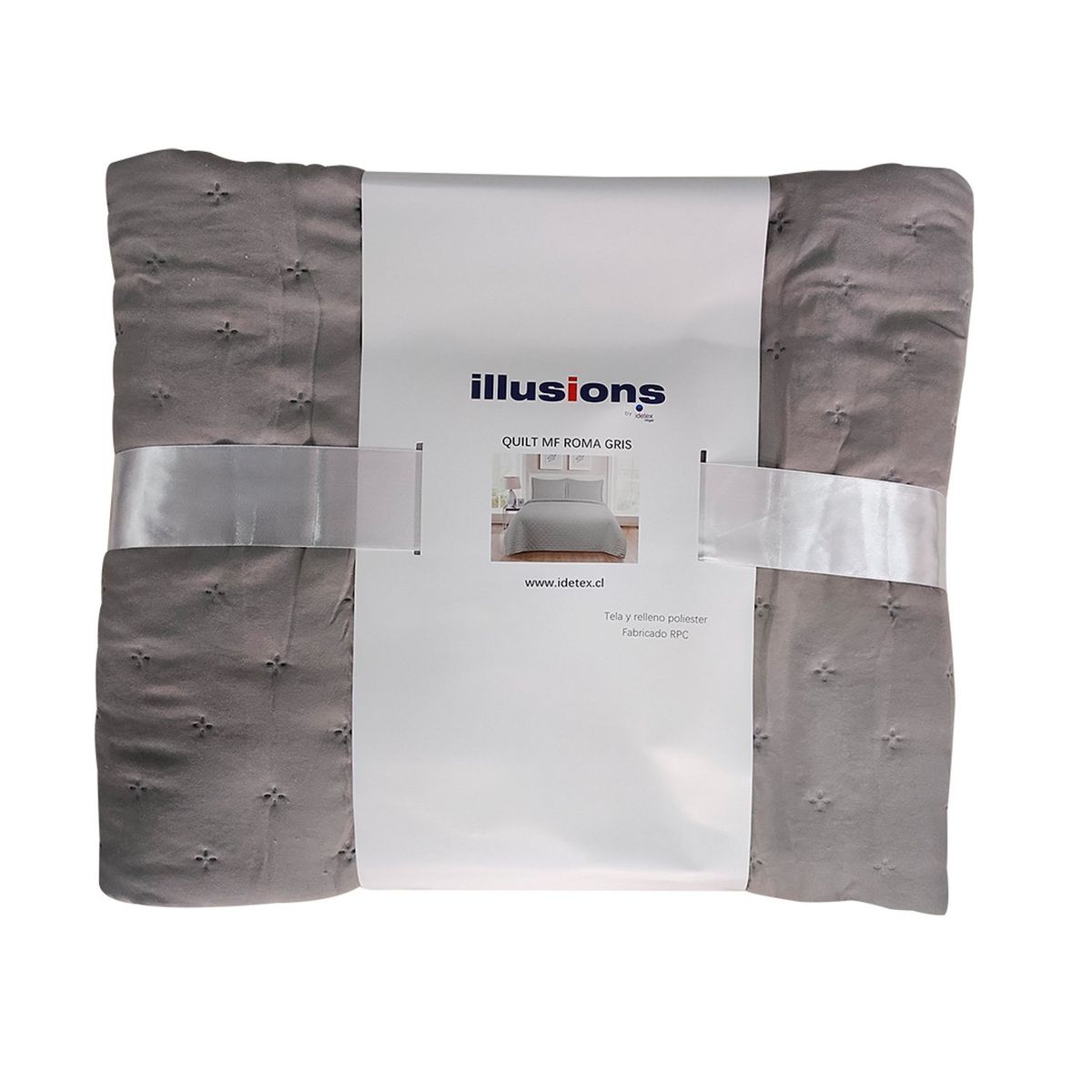 ILLUSIONS - Quilt Mf Roma Gris 1.5 Plazas Illusions