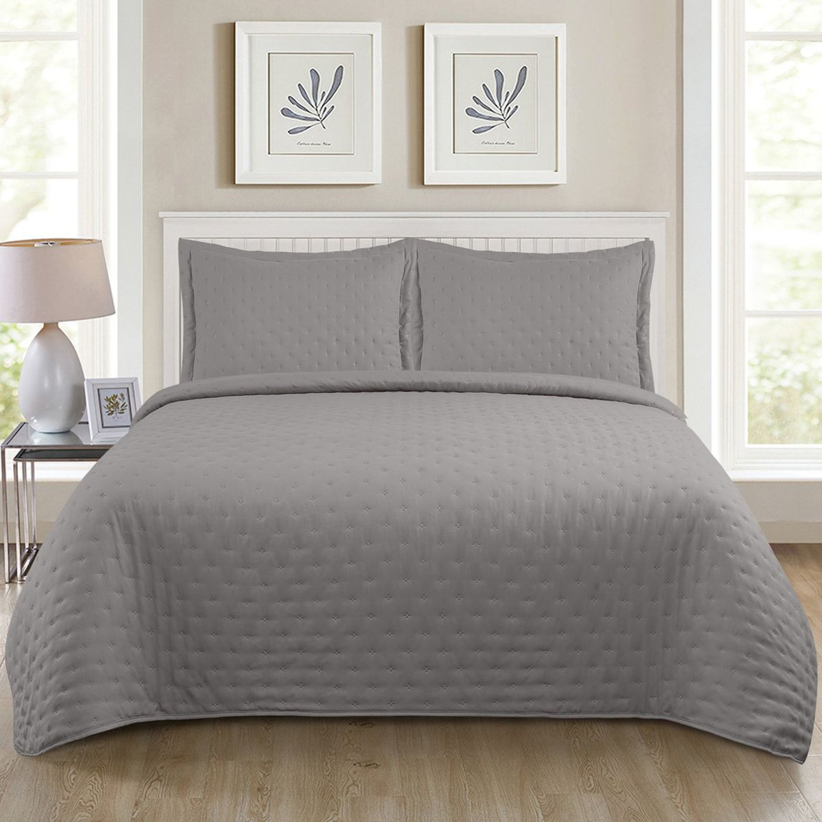 ILLUSIONS - Quilt Mf Roma Gris 2 Plazas Illusions