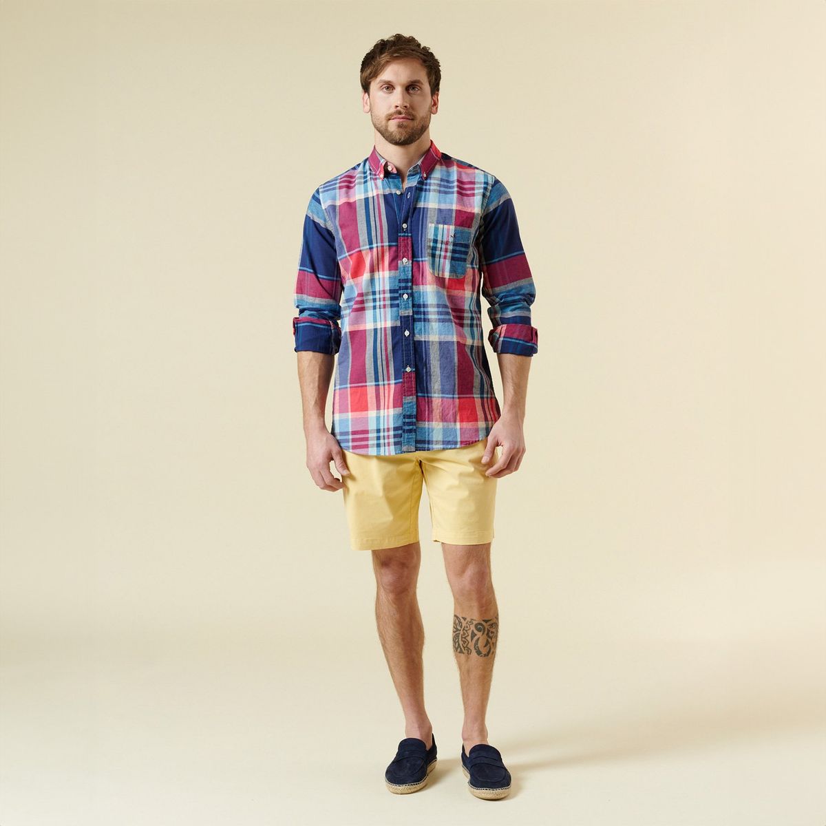 SAVILLE ROW - Camisa Casual Manga Larga Algodón Hombre Saville Row