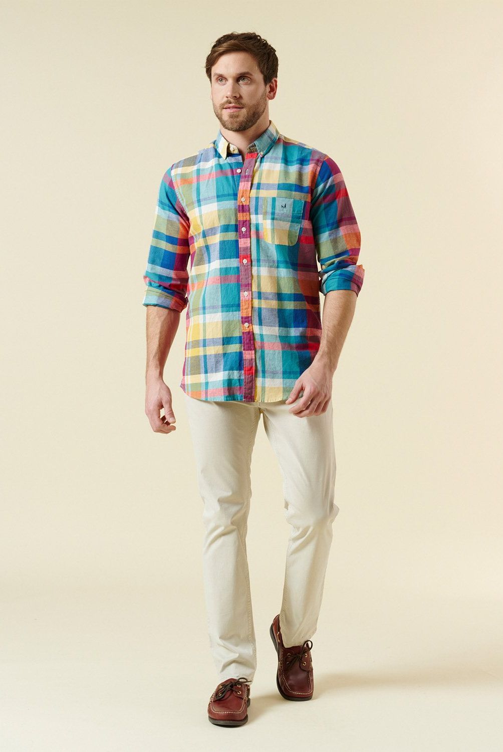 SAVILLE ROW - Camisa Casual Manga Larga Algodón Hombre Saville Row
