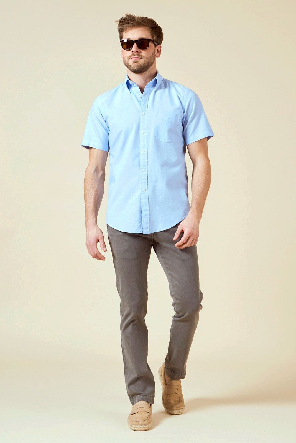 SAVILLE ROW - Camisa Casual Manga Corta Algodón Hombre Saville Row