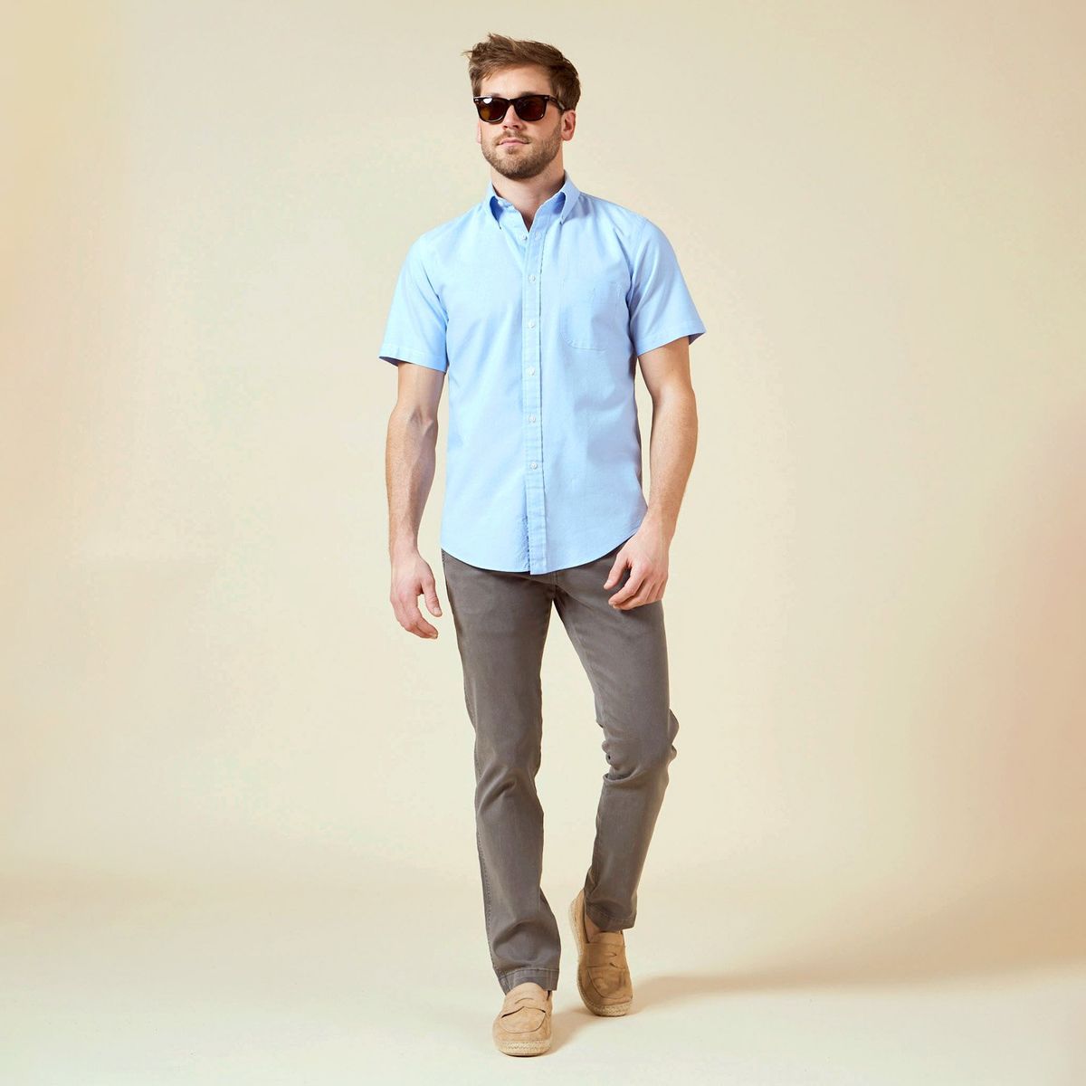 SAVILLE ROW - Camisa Casual Manga Corta Algodón Hombre Saville Row