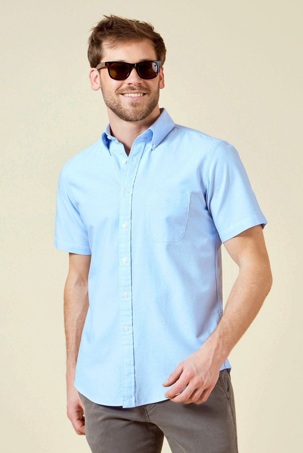 SAVILLE ROW - Camisa Casual Manga Corta Algodón Hombre Saville Row