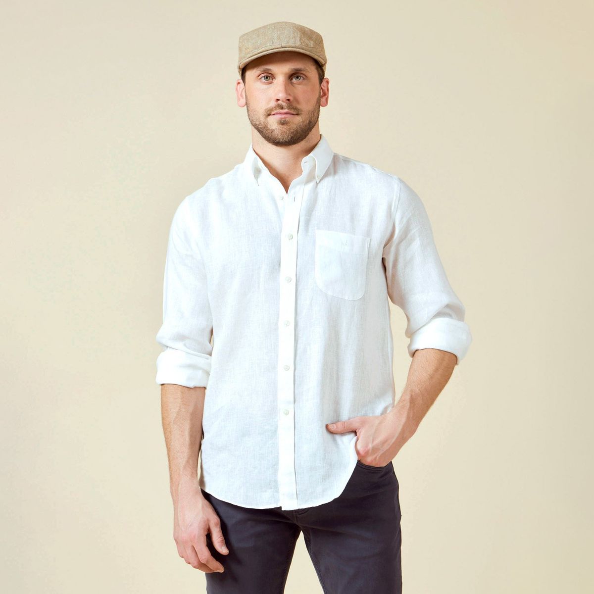 SAVILLE ROW - Camisa Casual Manga Larga Algodón Hombre Saville Row