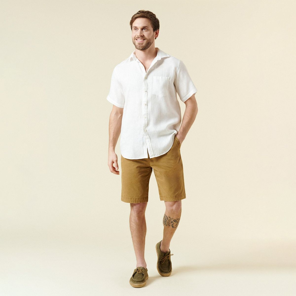 SAVILLE ROW - Camisa Casual Manga Corta Algodón Hombre Saville Row