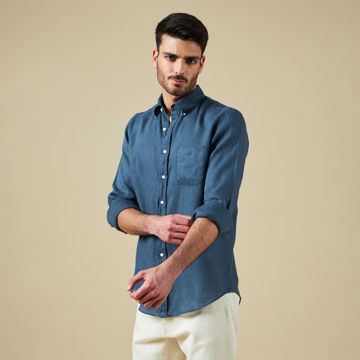 SAVILLE ROW - Camisa Casual Manga Larga Algodón Hombre Saville Row