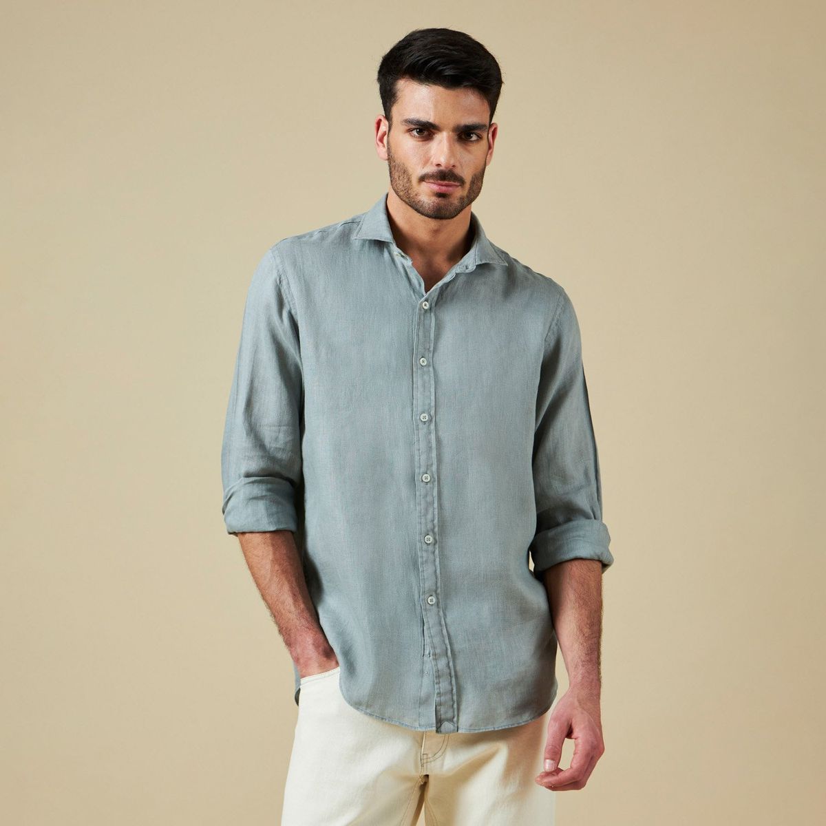 SAVILLE ROW - Camisa Casual Manga Larga Algodón Hombre Saville Row