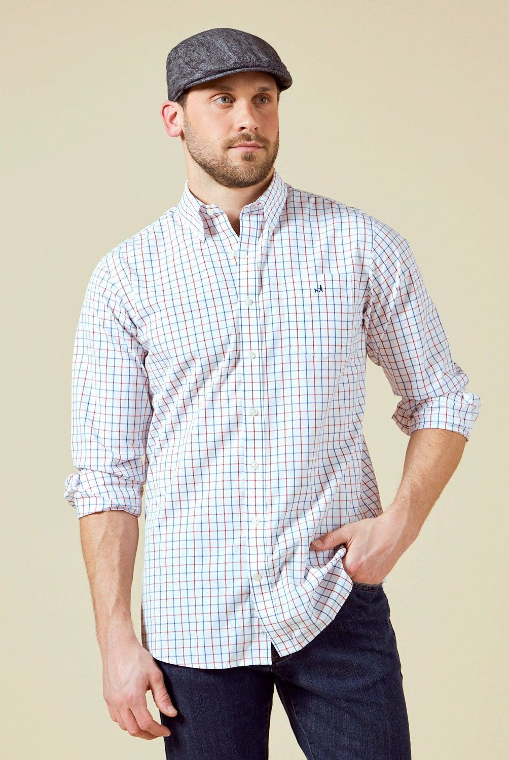 SAVILLE ROW - Camisa Casual Manga Larga Algodón Hombre Saville Row