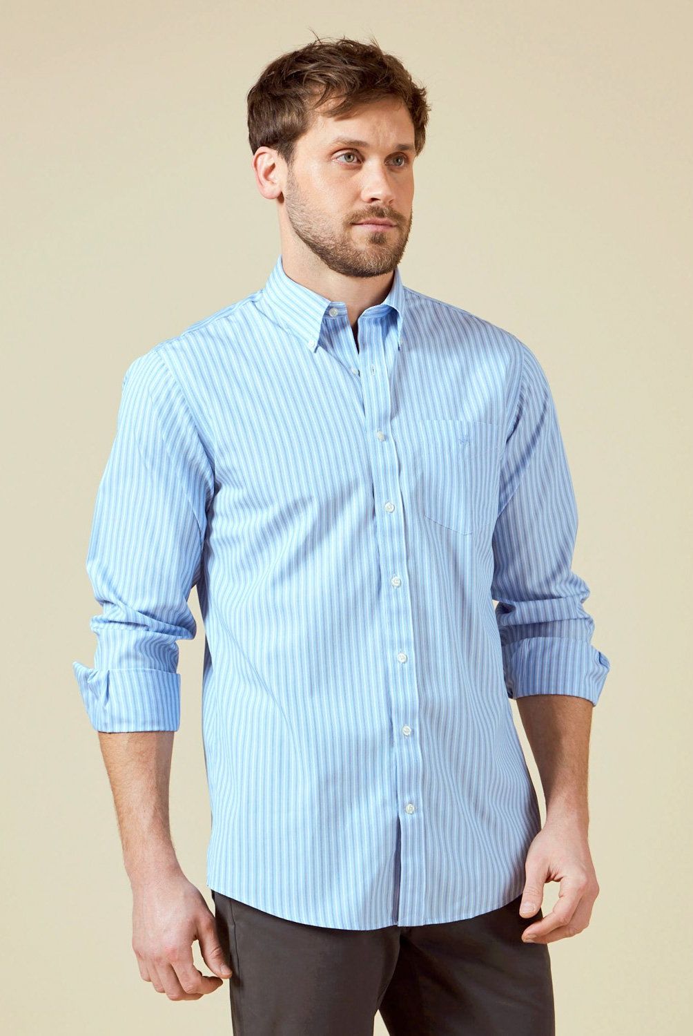 SAVILLE ROW - Camisa Casual Manga Larga Algodón Hombre Saville Row