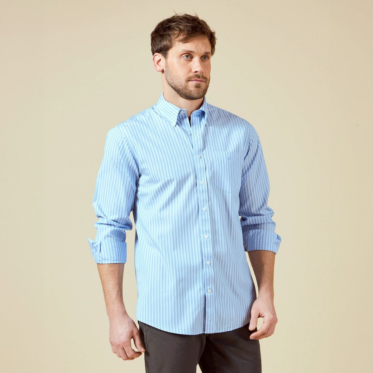 SAVILLE ROW - Camisa Casual Manga Larga Algodón Hombre Saville Row