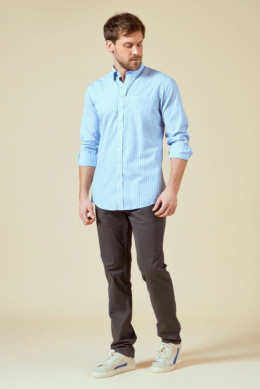 SAVILLE ROW - Camisa Casual Manga Larga Algodón Hombre Saville Row