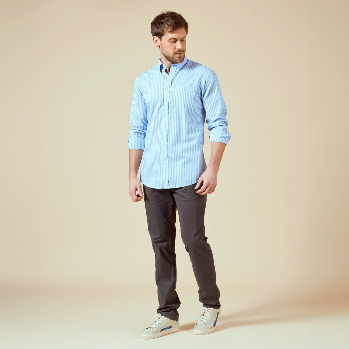 SAVILLE ROW - Camisa Casual Manga Larga Algodón Hombre Saville Row