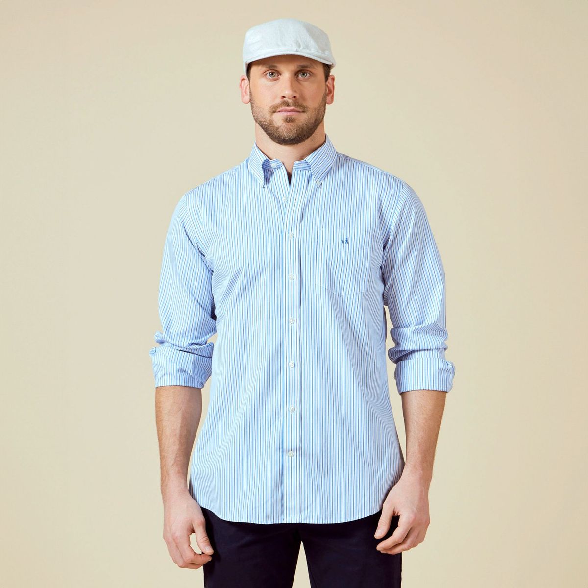 SAVILLE ROW - Camisa Casual Manga Larga Algodón Hombre Saville Row