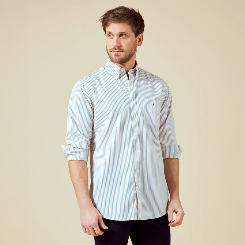 SAVILLE ROW - Camisa Casual Manga Larga Algodón Hombre Saville Row