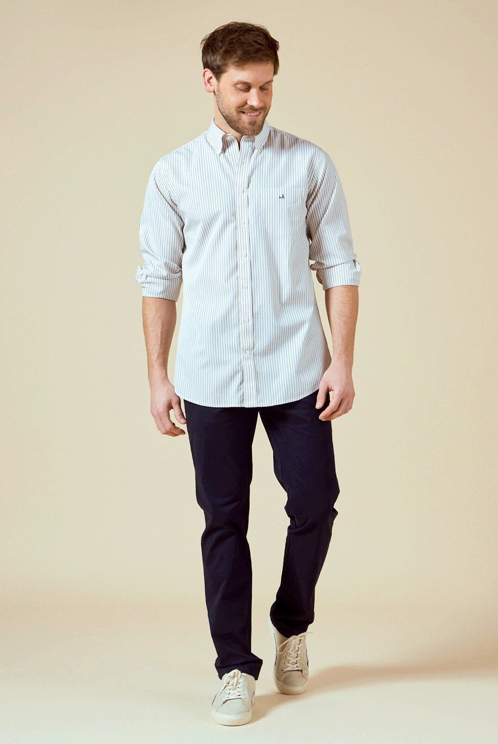 SAVILLE ROW - Camisa Casual Manga Larga Algodón Hombre Saville Row