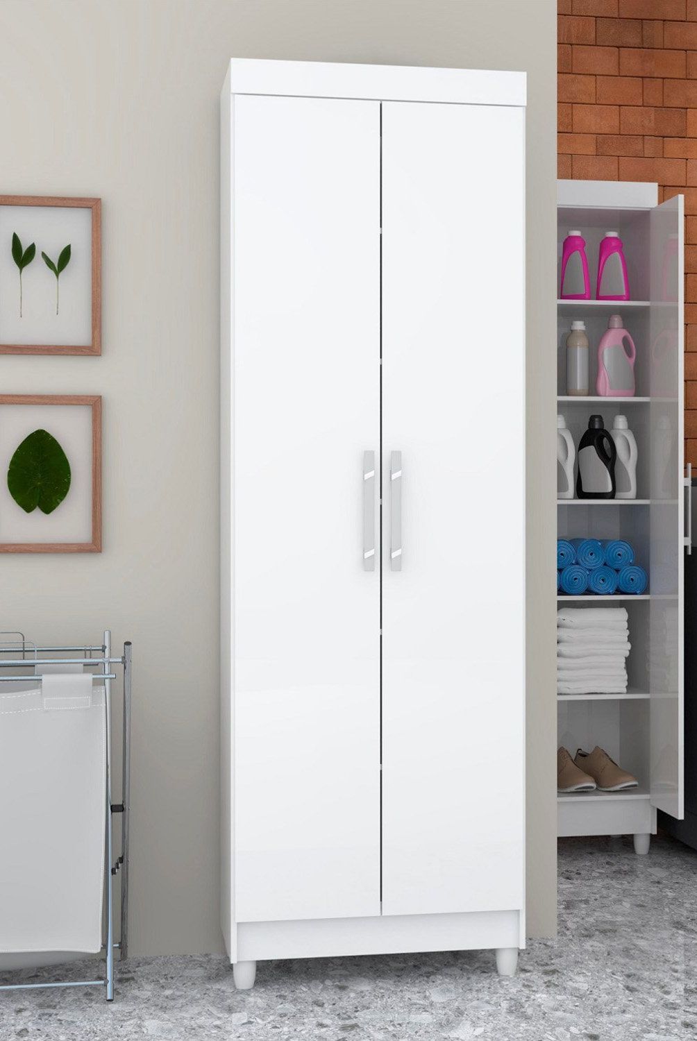 JDO & DESIGN - Clóset Multiuso 2 Puertas Blanco Mica
