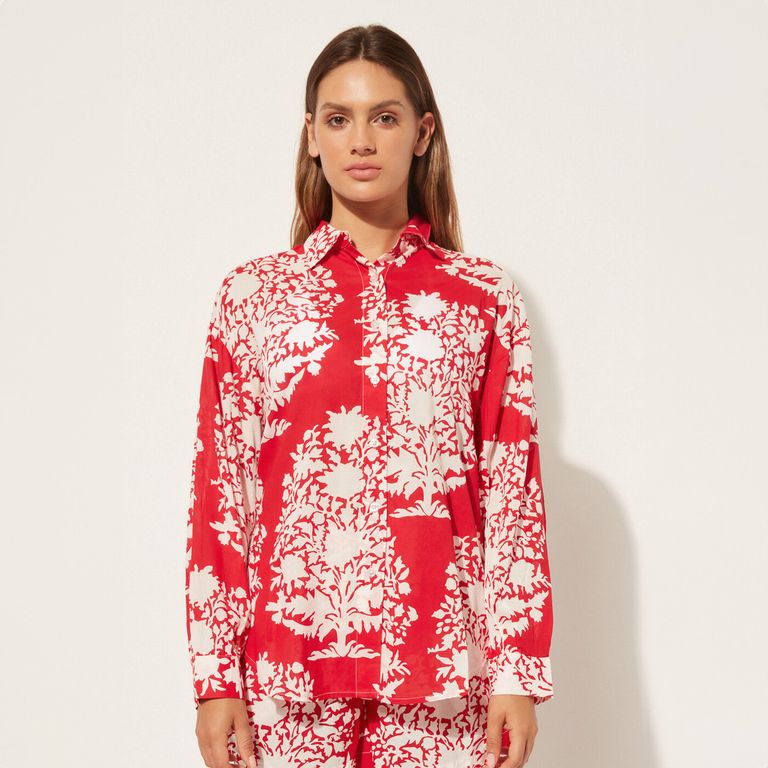 CALZEDONIA Camisa Corta Mujer Estampada Floral Calzedonia