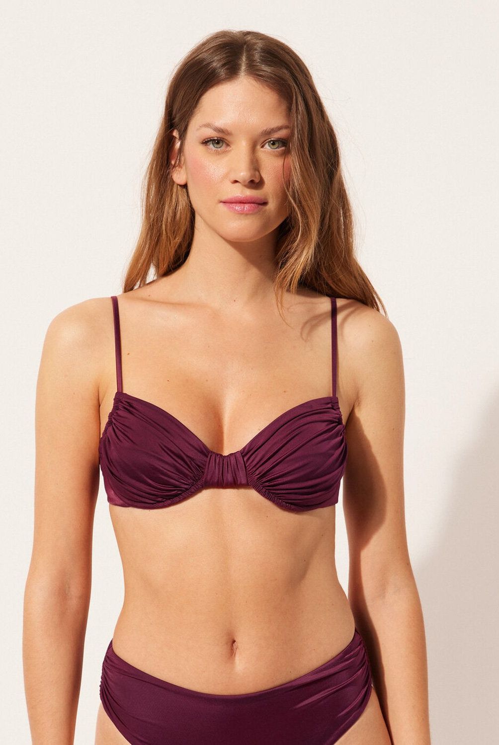 CALZEDONIA - Top de Bikini Balconette Shiny Satin Mujer Calzedonia
