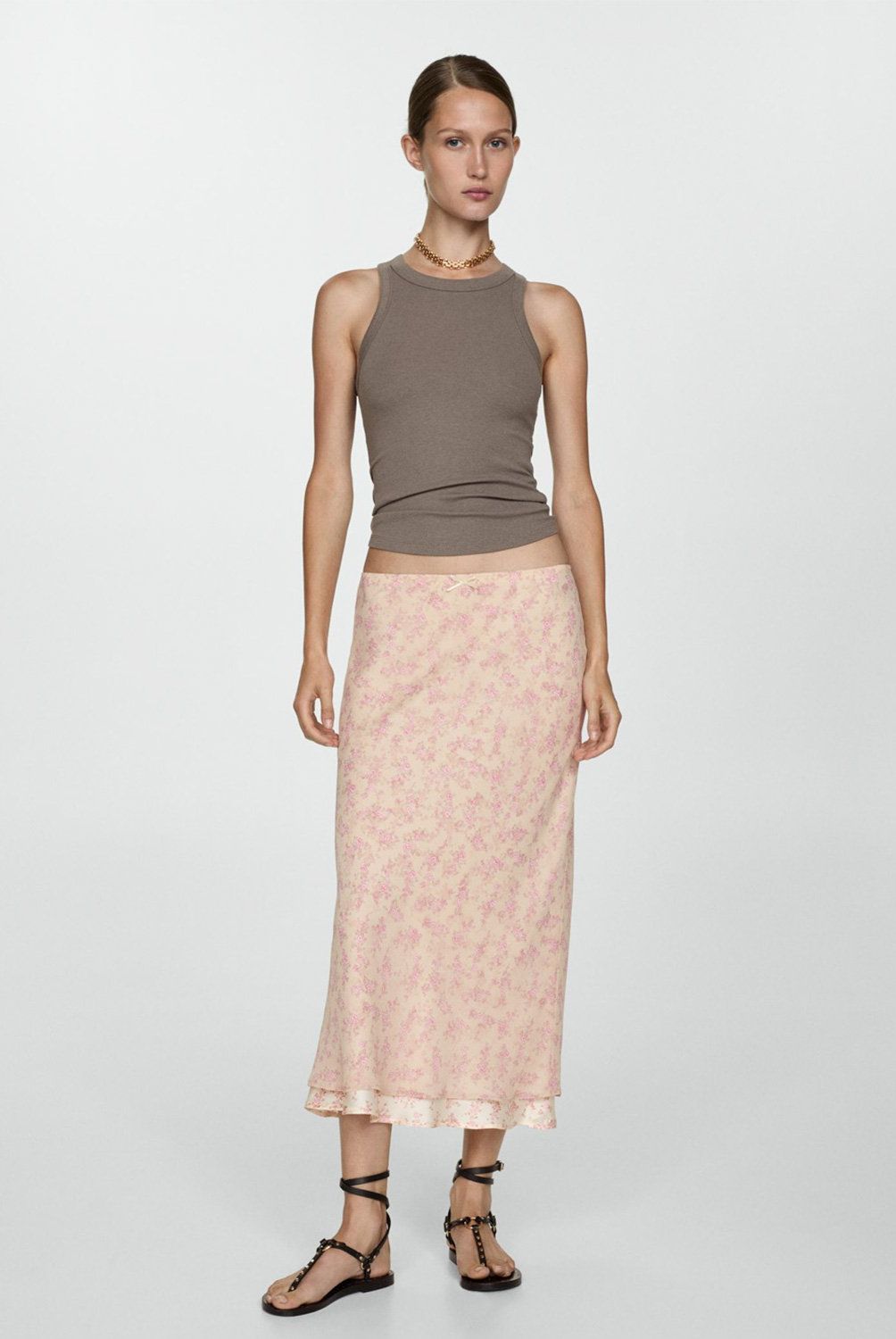 MANGO - Top Canalé Algodón Mujer Mango