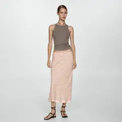 MANGO - Top Canalé Algodón Mujer
