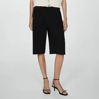 MANGO - Bermudas Pinzas Mujer