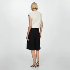 MANGO - Bermudas Pinzas Mujer