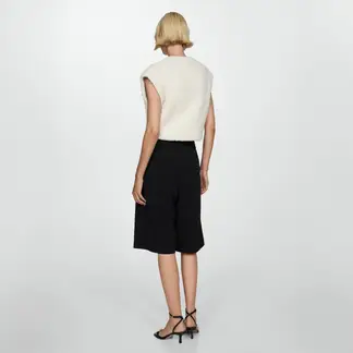 MANGO - Bermudas Pinzas Mujer