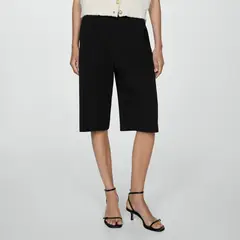 MANGO - Bermudas Pinzas Mujer