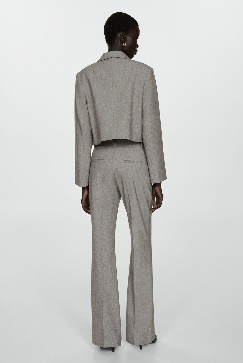 MANGO - Chaqueta Crop Bolsillos Mujer Mango