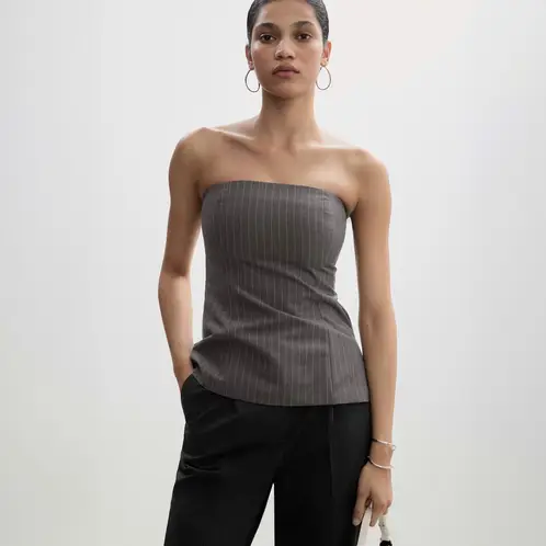 MANGO - Top Palabra De Honor Raya Diplomática Mujer