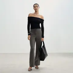 MANGO - Pantalón Recto Raya Diplomática Mujer