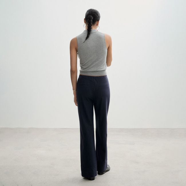 MANGO - Pantalón Recto Raya Diplomática Mujer Mango