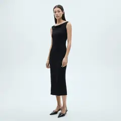MANGO - Vestido Largo Hombros Descubiertos Mujer