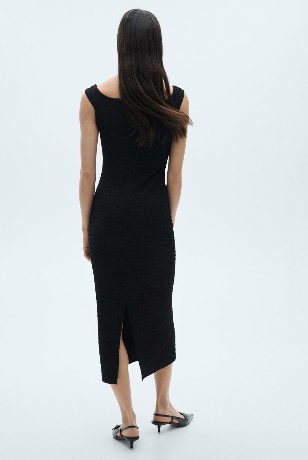 MANGO - Vestido Largo Hombros Descubiertos Mujer Mango