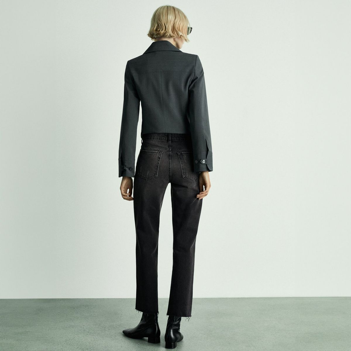 MANGO - Jeans Straight Tiro Medio Mujer Mango