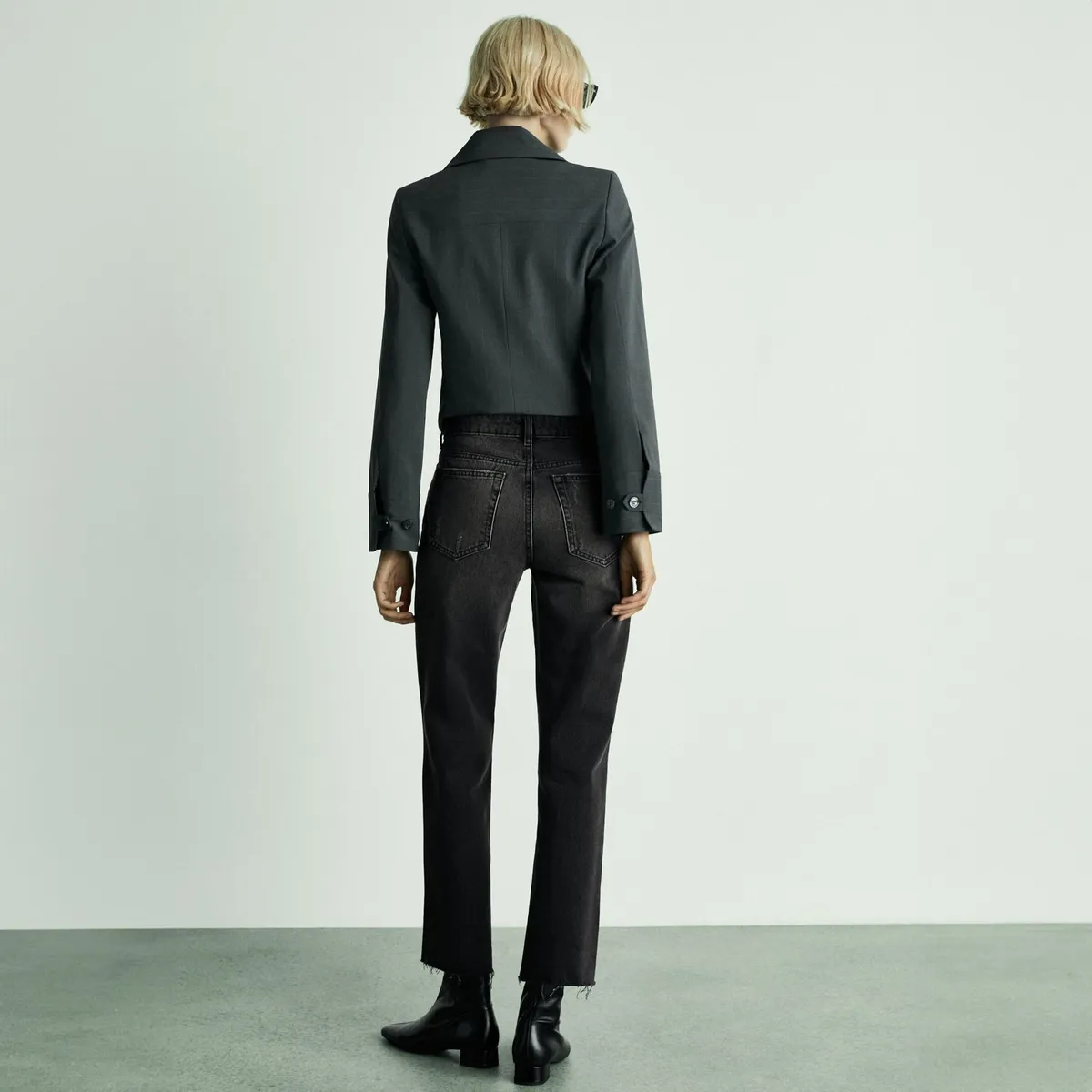 MANGO - Jeans Straight Tiro Medio Mujer Mango