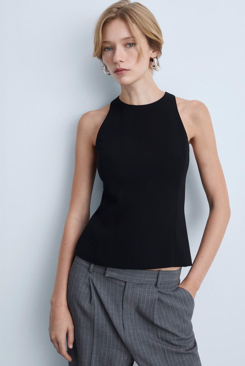 MANGO - Top Crop Tirantes Anchos Mujer Mango