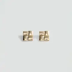 MANGO - Pendientes Geométricos Relieve Mujer