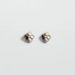 MANGO - Pendientes Cuadrados Combinados Mujer