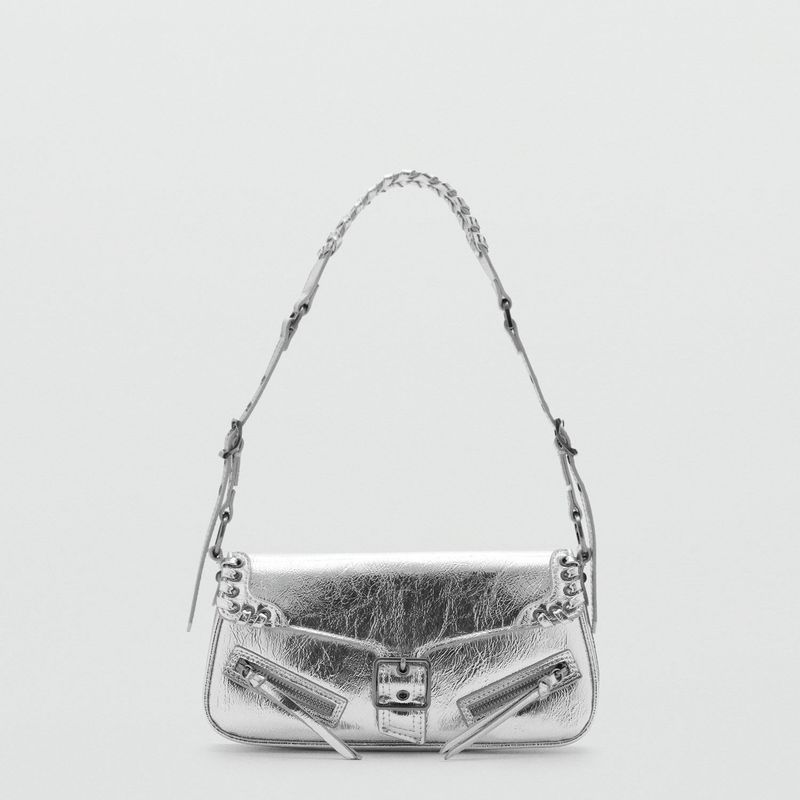 MANGO - Bolso Hombro Hebilla Mujer Mango
