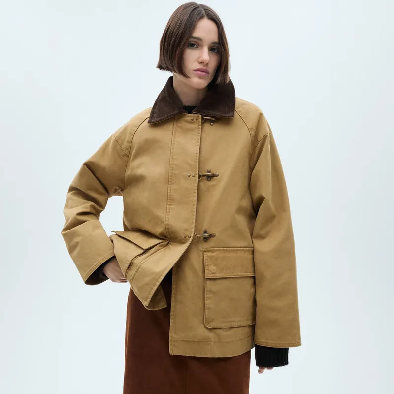 MANGO - Parka Algodón Bolsillos Mujer Mango