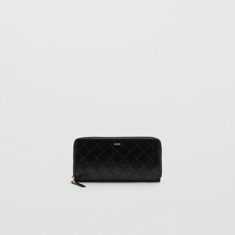 MANGO - Billetera Costuras Decorativas Mujer Mango